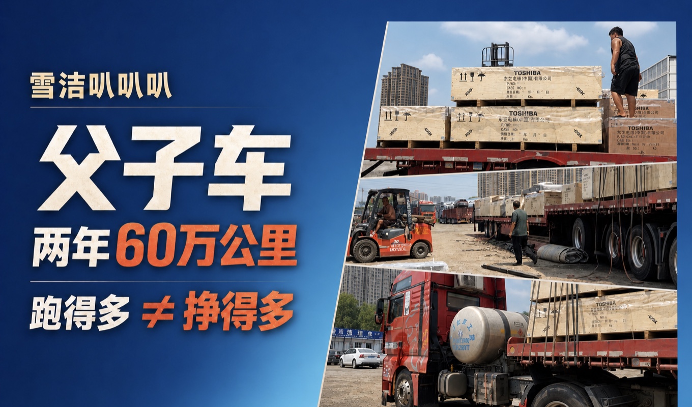 父子车两年跑60万公里 但跑的多真的可以赚的更多吗？