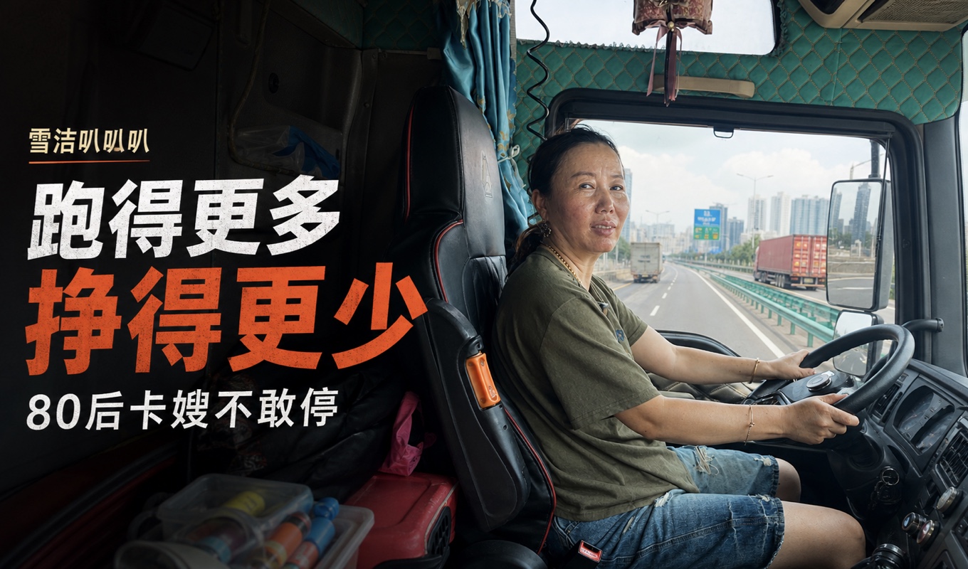 3年跑70万公里 收入反而不如从前：80后卡嫂说出货运人的无奈